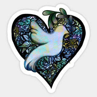 Pretty Peace Dove Sticker